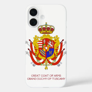 Red White Banner Grand Duchy of Tuscany iPhone 16 Case