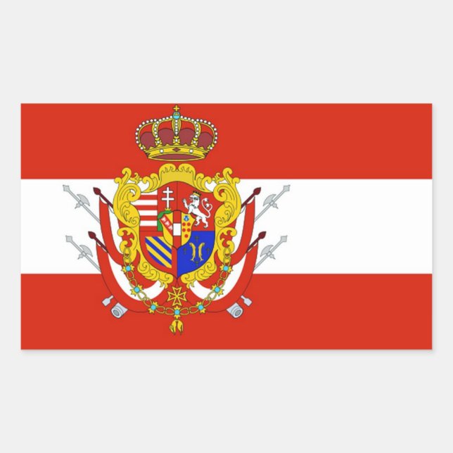Red White Banner Grand Duchy of Tuscany Sticker (Front)