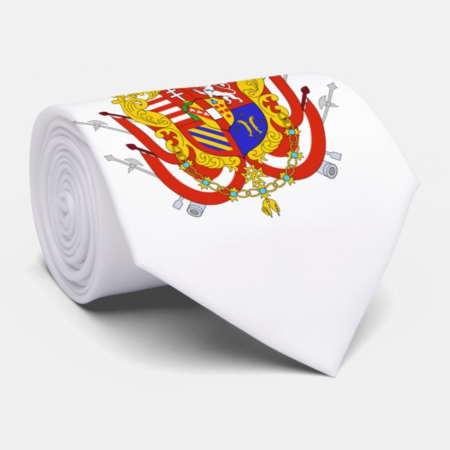 Red White Banner Grand Duchy of Tuscany  Tie (Rolled)