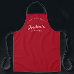 Red White Best Chef ever Custom Your Kitchen  Apron<br><div class="desc">Get ready to bake up a storm with our White type Best Chef ever Custom Your Kitchen Red Apron. This personalized apron is the perfect accessory for the sweet baker in your life. Customize it with your own name to make it truly unique. The apron comes in a stylish red...</div>