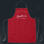 Red White Best Chef ever Custom Your Kitchen  Apron<br><div class="desc">Get ready to bake up a storm with our White type Best Chef ever Custom Your Kitchen Red Apron. This personalized apron is the perfect accessory for the sweet baker in your life. Customize it with your own name to make it truly unique. The apron comes in a stylish red...</div>