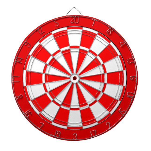 Red & White Bicolor Dartboard (Front)