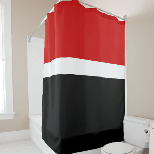Red White Black Colour Block Style Design