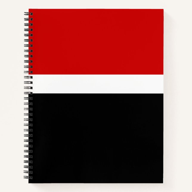 Red White Black Colour Block Style Design  Notebook (Front)