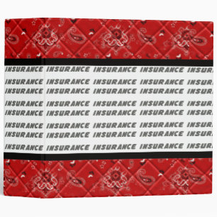 Red White Black Insurance Policy Avery Binder