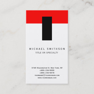 Red White Black Simple Travel Agent Business Card