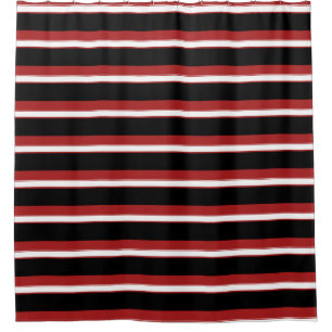 Red White Black Stripes Chic Stripe