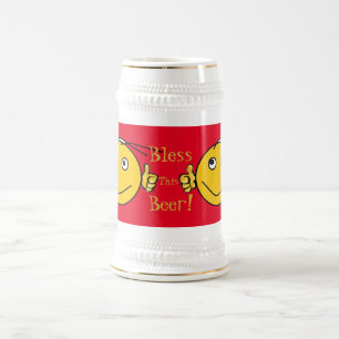 Red White Bless this beer - Beer-Buddy Gift Stein