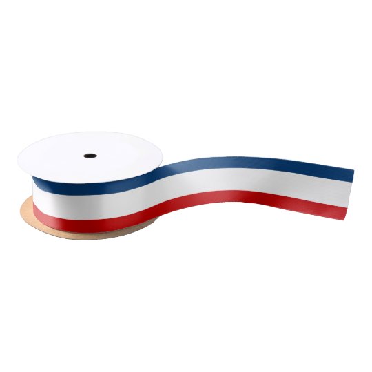 Red White Blue 1.5" Wide Satin Ribbon 2 Yard Spool