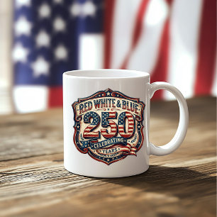 Red, White & Blue 4th of July Coffee Mug