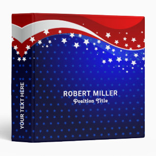 Red White & Blue -Abstract USA Flag Binder