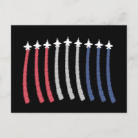 Red White Blue Air Force Flyover 4th Of July