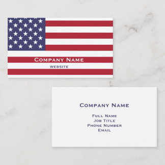 Red, White & Blue American Business Card