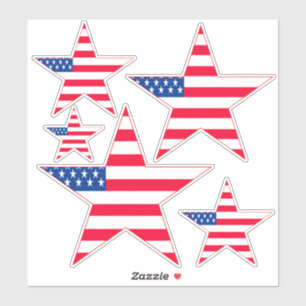 Red White & Blue American Flag Stars