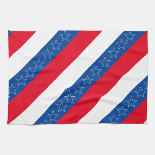 Red, white, & blue American patriotic Kitchen Towel