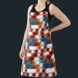 red white blue and orange geometric apron<br><div class="desc">red white blue and orange geometric</div>