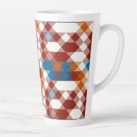 red white blue and orange geometric