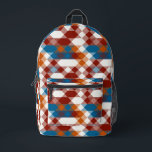 red white blue and orange geometric printed backpack<br><div class="desc">red white blue and orange geometric</div>