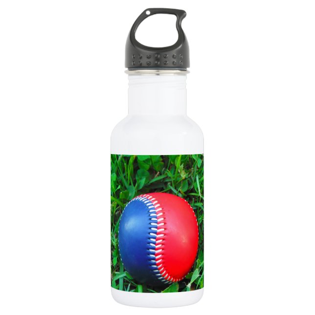 Red White & Blue Baseball 532 Ml Water Bottle (Front)