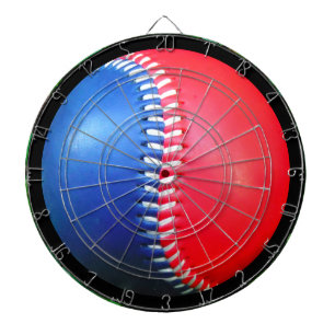 Red White & Blue Baseball Dart Board