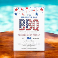 Red, White, Blue BBQ 4th of July Independence