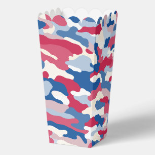 Red White & Blue Camouflage Favor Box