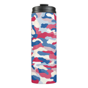Red White & Blue Camouflage Thermal Tumbler