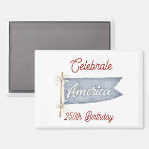 Red White Blue Celebrate America  Magnet