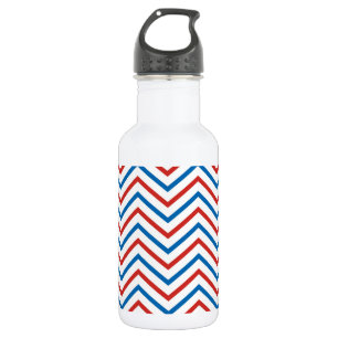Red White Blue Chevron Pattern 532 Ml Water Bottle