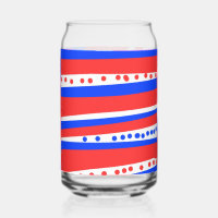 Red White Blue Circles Stripes 
