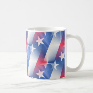 red white blue coffee mug