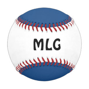 Red White Blue Custom Initial Baseball