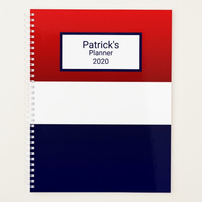 Red White & Blue Design Planner (Front)