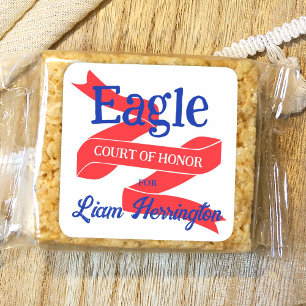 Red, White, Blue Eagle Scout Court of Honor Party Square Sticker