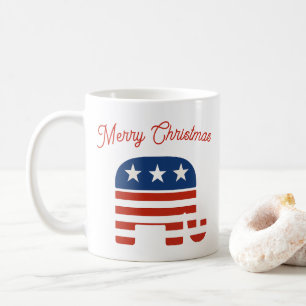 Red White Blue Elephant Midterms Election Season Coffee Mug