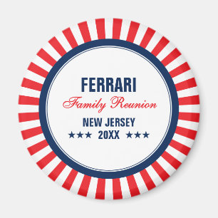 Red White Blue Family Reunion Custom Magnet