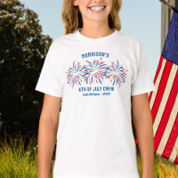 Red White Blue Fireworks Custom 4th of July Family