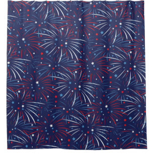 Red White Blue Fireworks Stars