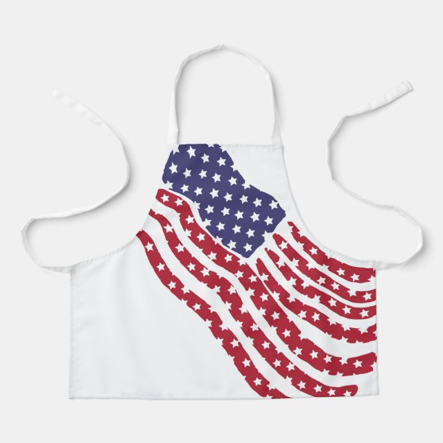 Red White Blue Flag Design Apron (Front)