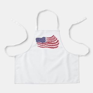 Red White Blue Flag Design Apron