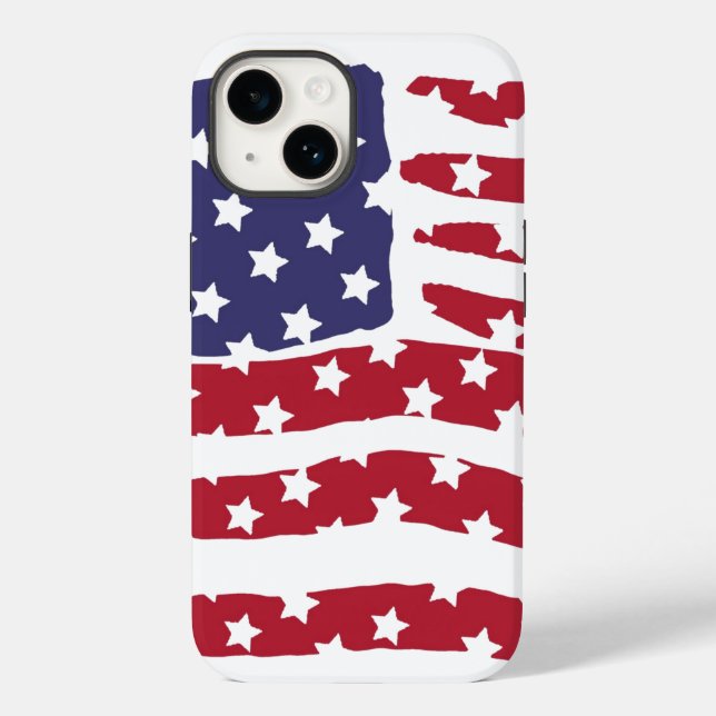 Red White Blue Flag Design Case-Mate iPhone Case (Back)