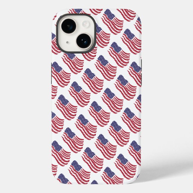 Red White Blue Flag Design Case-Mate iPhone Case-Mate iPhone Case (Back)