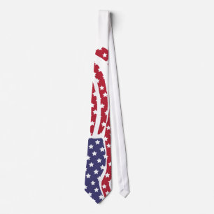 Red White Blue Flag Design Neck Tie
