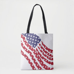 Red White Blue Flag Design Tote Bag