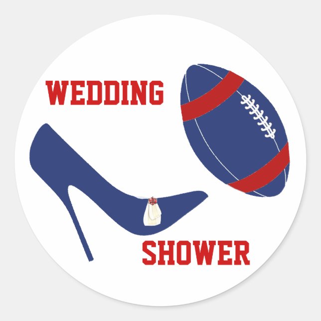 Red, White, & Blue Football Themed Envelope Seal (Front)