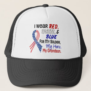 Red White Blue For My Grandson Trucker Hat