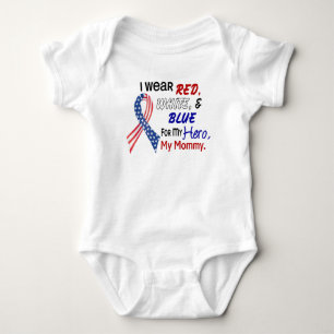 Red White Blue For My Mommy Baby Bodysuit