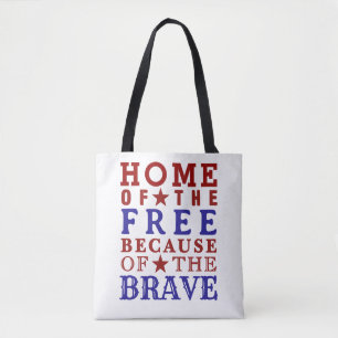 Red White Blue Fourth Of July Tote Bag
