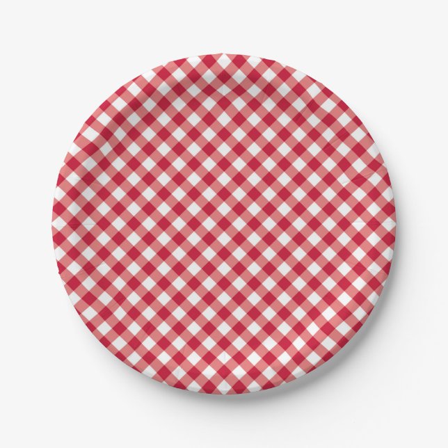 Red White & Blue Fun Patriotic Celebration Paper Plate (Front)