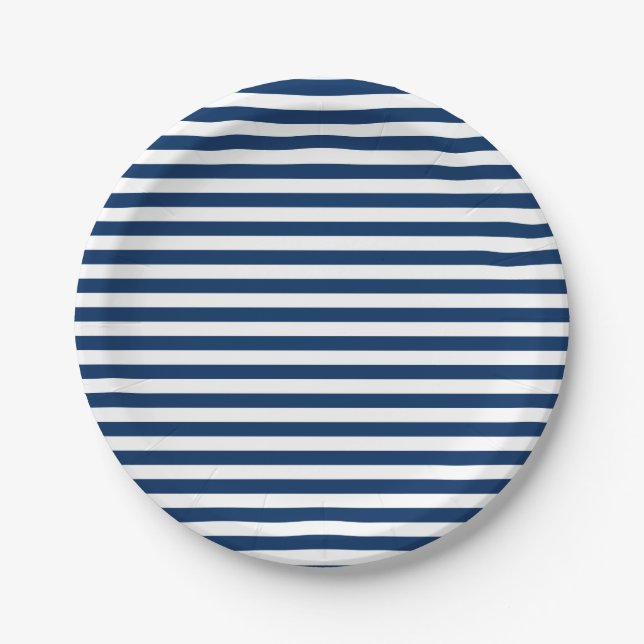 Red White & Blue Fun Patriotic Celebration Paper Plate (Front)